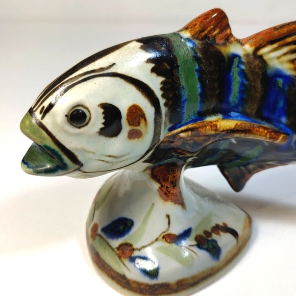 Ken Edwards 8in Vintage Large  Long Leaping Fish Sculpture - Picture 7 of 15